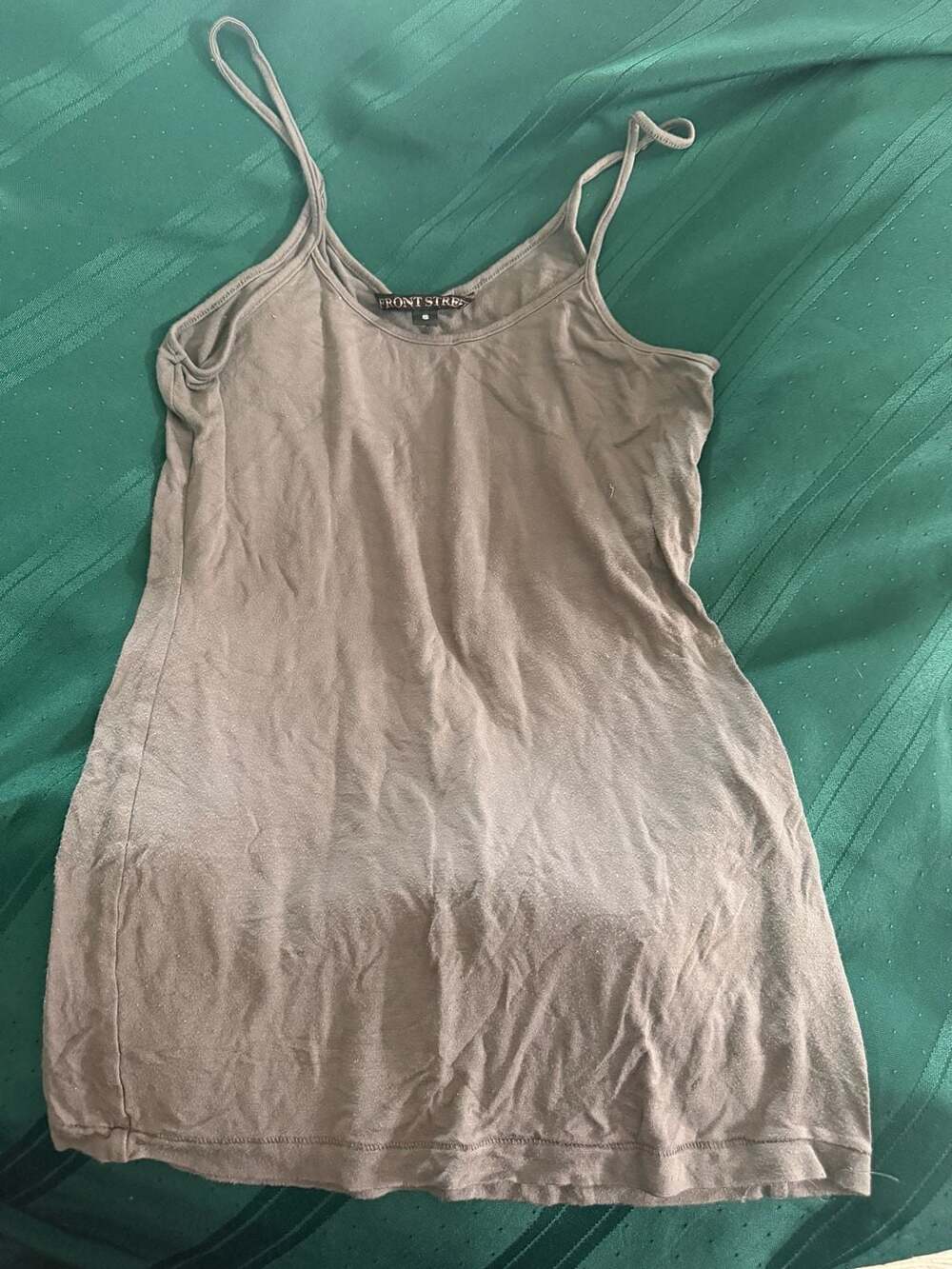 Front Street Size S Gray Spaghetti Strap Tank Top